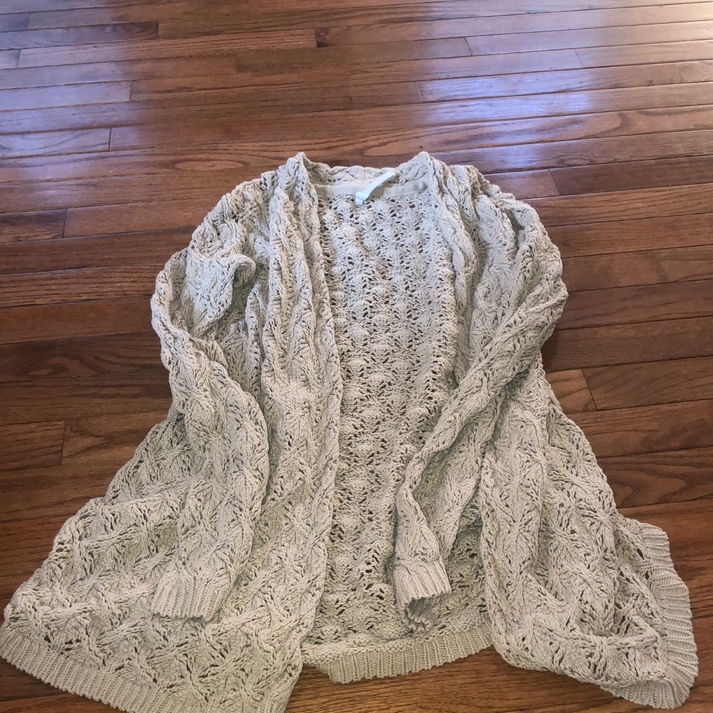 tan sweater